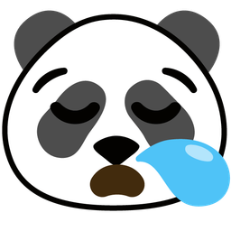 sleepy face and panda
