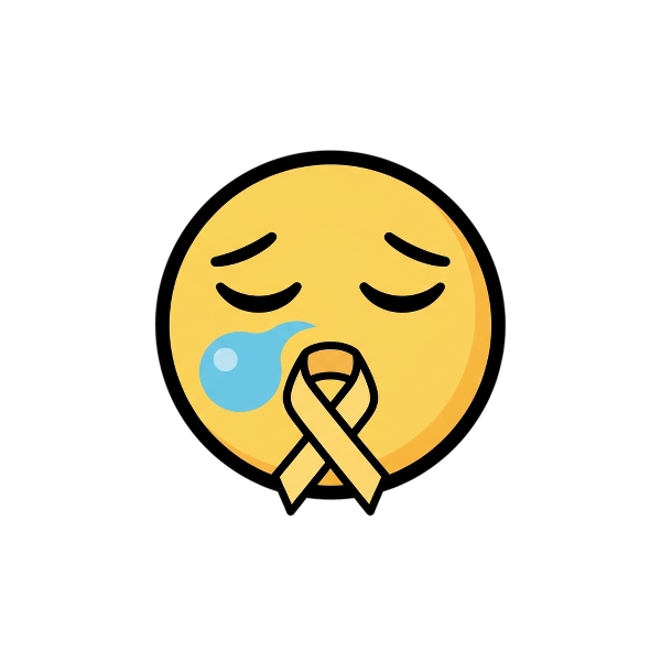 Sleepy face and Reminder ribbon