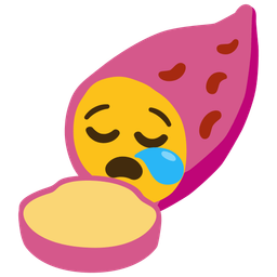 sleepy face and roasted sweet potato