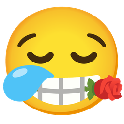 sleepy face and rose