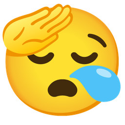 sleepy face and saluting face