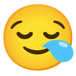 Sleepy face and Slightly smiling face