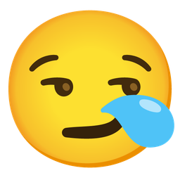 sleepy face and smirking face