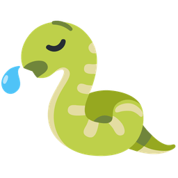 sleepy face and snake