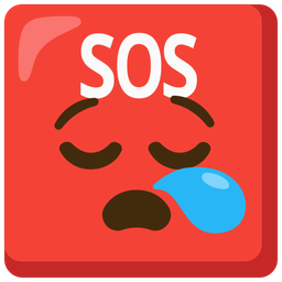 sleepy face and SOS button