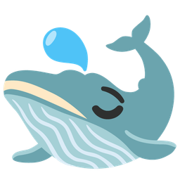 sleepy face and spouting whale