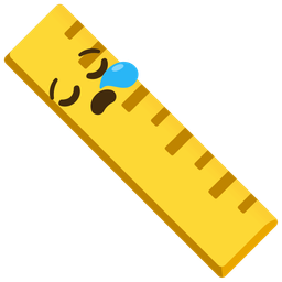 sleepy face and straight ruler