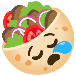 sleepy face and stuffed flatbread