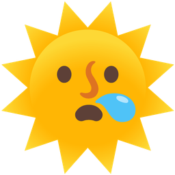 sleepy face and sun with face