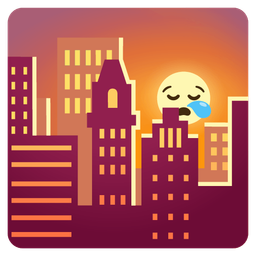 sleepy face and sunset