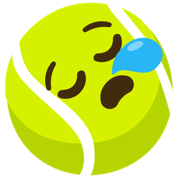 sleepy face and tennis