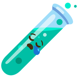 sleepy face and test tube