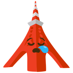 sleepy face and Tokyo tower