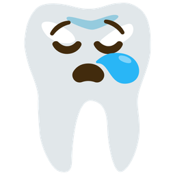 sleepy face and tooth