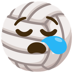 sleepy face and volleyball