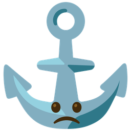 Slightly frowning face and Anchor