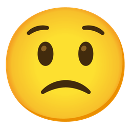 Slightly frowning face and Astonished face