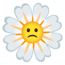 Slightly frowning face and Blossom