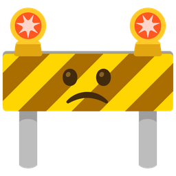 Slightly frowning face and Construction