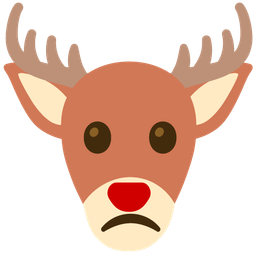 Slightly frowning face and Deer