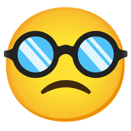 Slightly frowning face and Disguised face