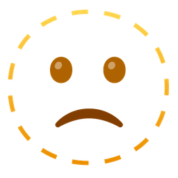 Slightly frowning face and Dotted line face