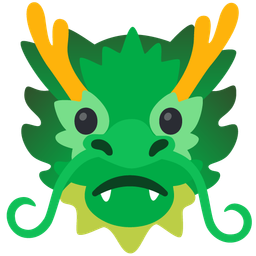 Slightly frowning face and Dragon