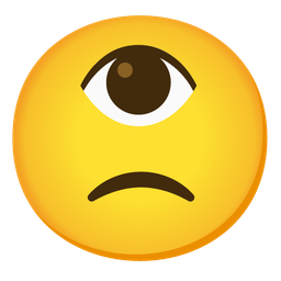 Slightly frowning face and Eye