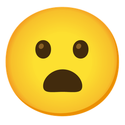 Slightly frowning face and Face with open mouth