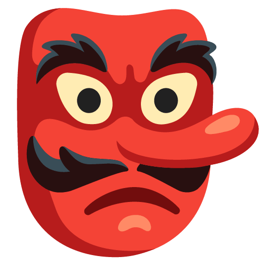 Slightly frowning face and Goblin