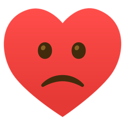 Slightly frowning face and Heart suit