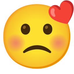 Slightly frowning face and Kissing face with closed eyes