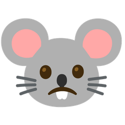 Slightly frowning face and Mouse face