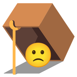 Slightly frowning face and Mouse trap