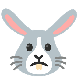 Slightly frowning face and Rabbit face