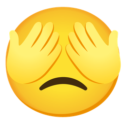 Slightly frowning face and See-no-evil monkey