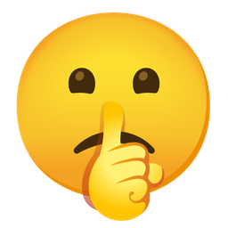 Slightly frowning face and Shushing face