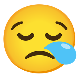 Slightly frowning face and Sleepy face