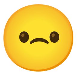 Slightly frowning face and Smiling face with smiling eyes