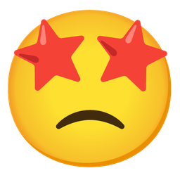 Slightly frowning face and Star-struck