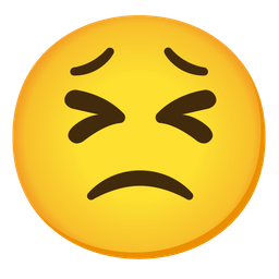 Slightly frowning face and Tired face