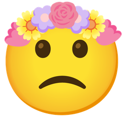 Slightly frowning face and Tulip