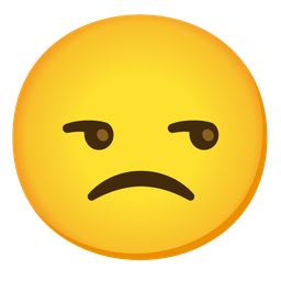 Slightly frowning face and Unamused face