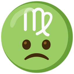 Slightly frowning face and Virgo