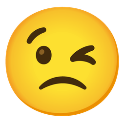 Slightly frowning face and Winking face