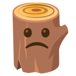 Slightly frowning face and Wood