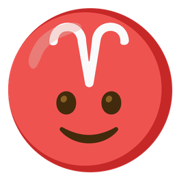 slightly smiling face and Aries