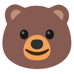 slightly smiling face and bear