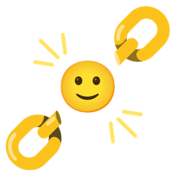 slightly smiling face and chains