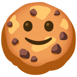 slightly smiling face and cookie